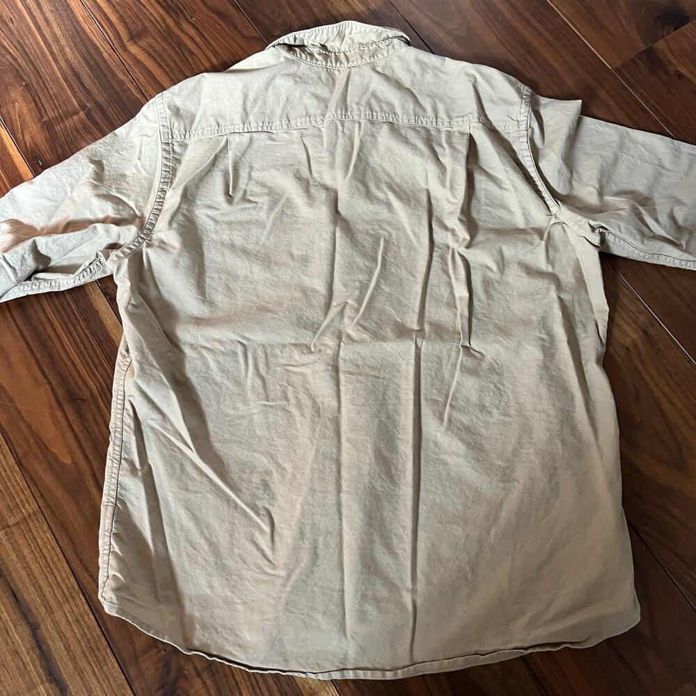 Sonoma Men's Button Down Shirt Beige Khaki Cotton Size XL - Picture 3 of 10